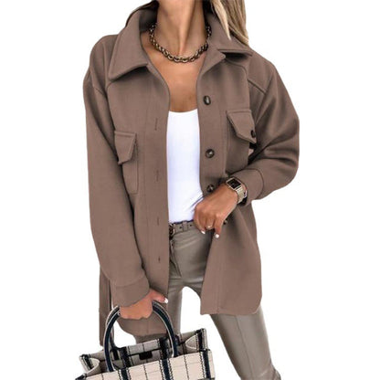 Women's Cotton Casual Jacket Lightweight Beige