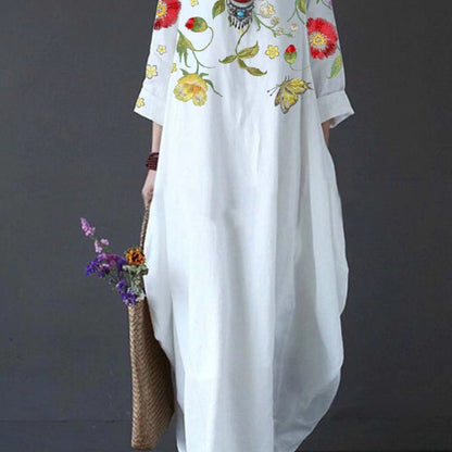 Women's Floral Maxi Dress Casual - VibreMode