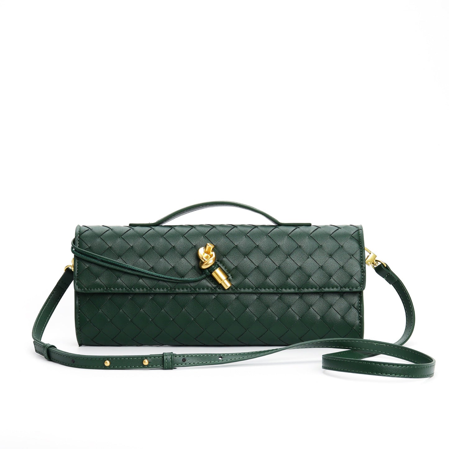 Women's Leather Backpack Braided Strap