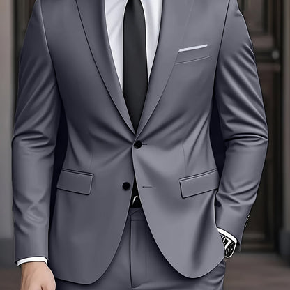Men's Single Breasted Suit Notch Lapel