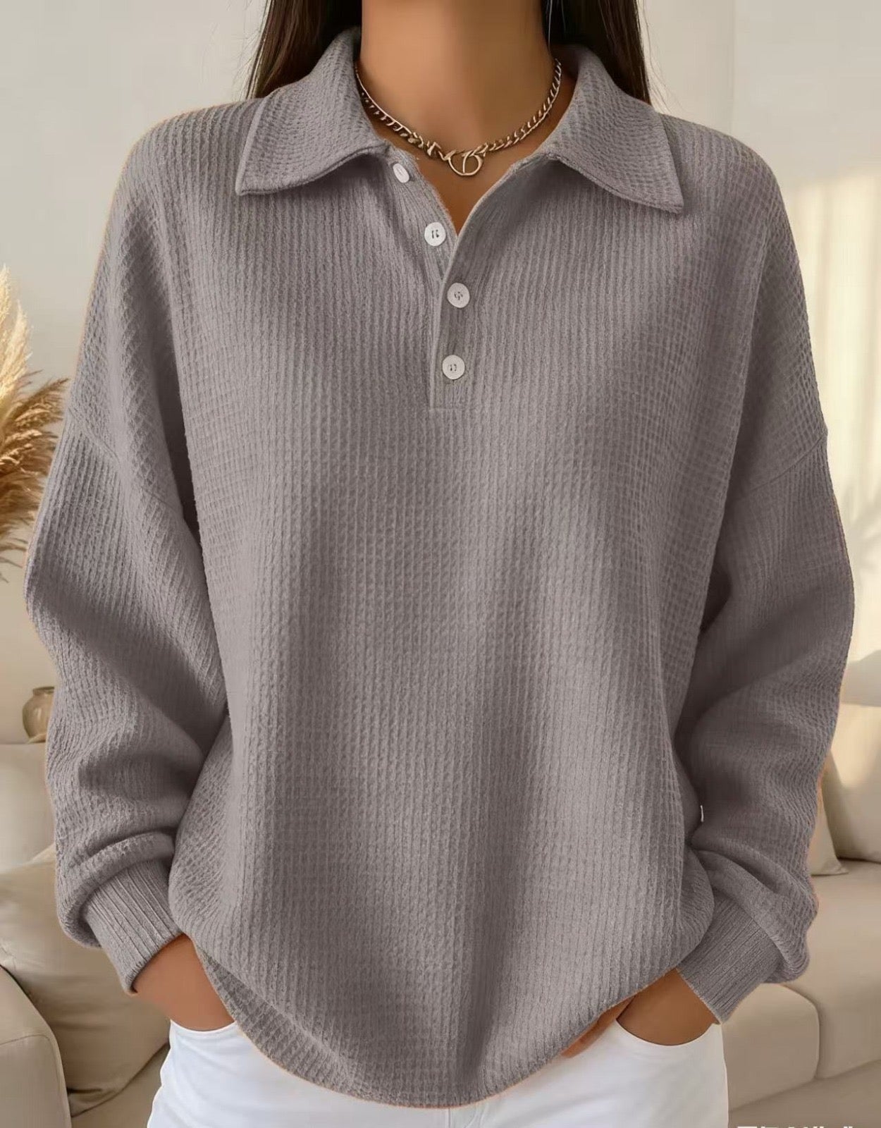 Soft Knit Polo Sweater