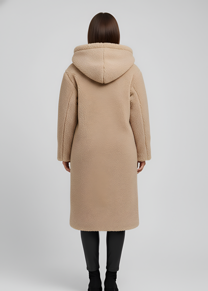 Women's Hooded Faux Fur Long Coat