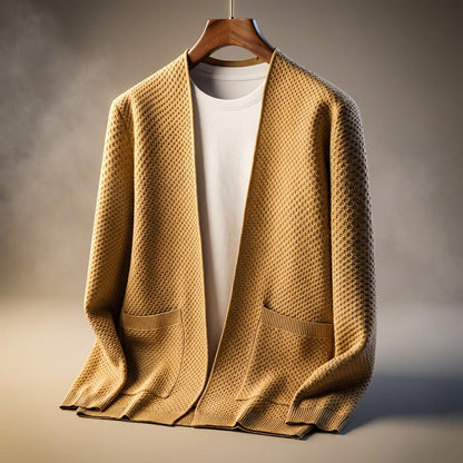 Cozy Textured Open Front Cardigan - VibreMode
