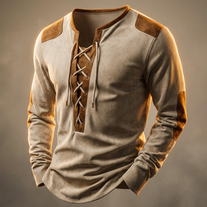 Luxury Cotton Henley Shirt - VibreMode