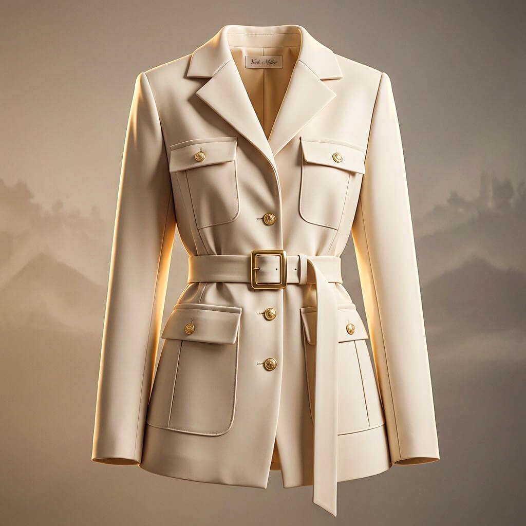 Fashion Belted Wool Jacket - VibreMode