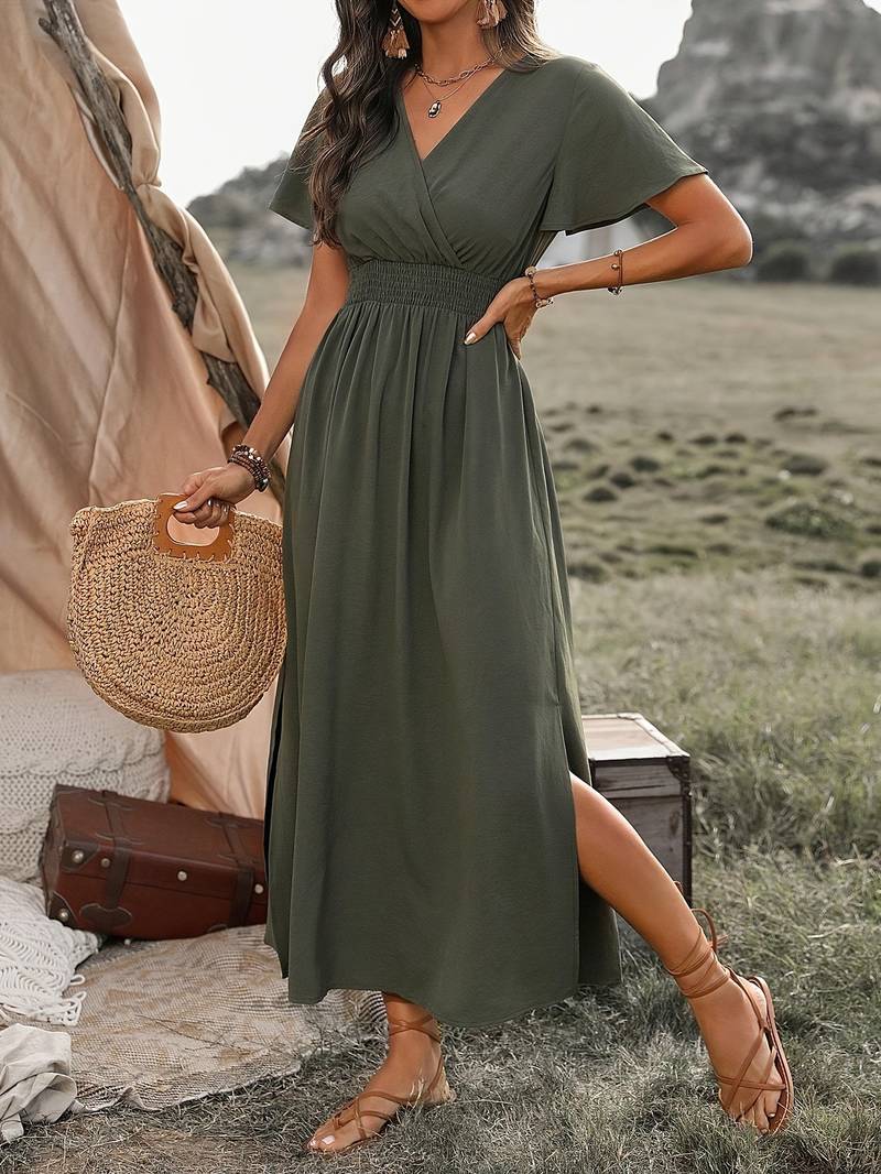 Flowy Long Sleeve Maxi Dress