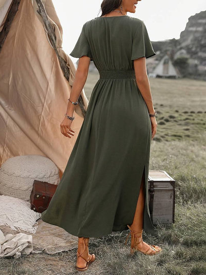 Flowy Long Sleeve Maxi Dress