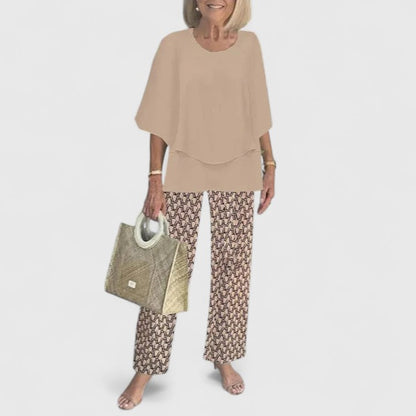 Bella Women's 2 Piece Relaxed Fit Pants Set