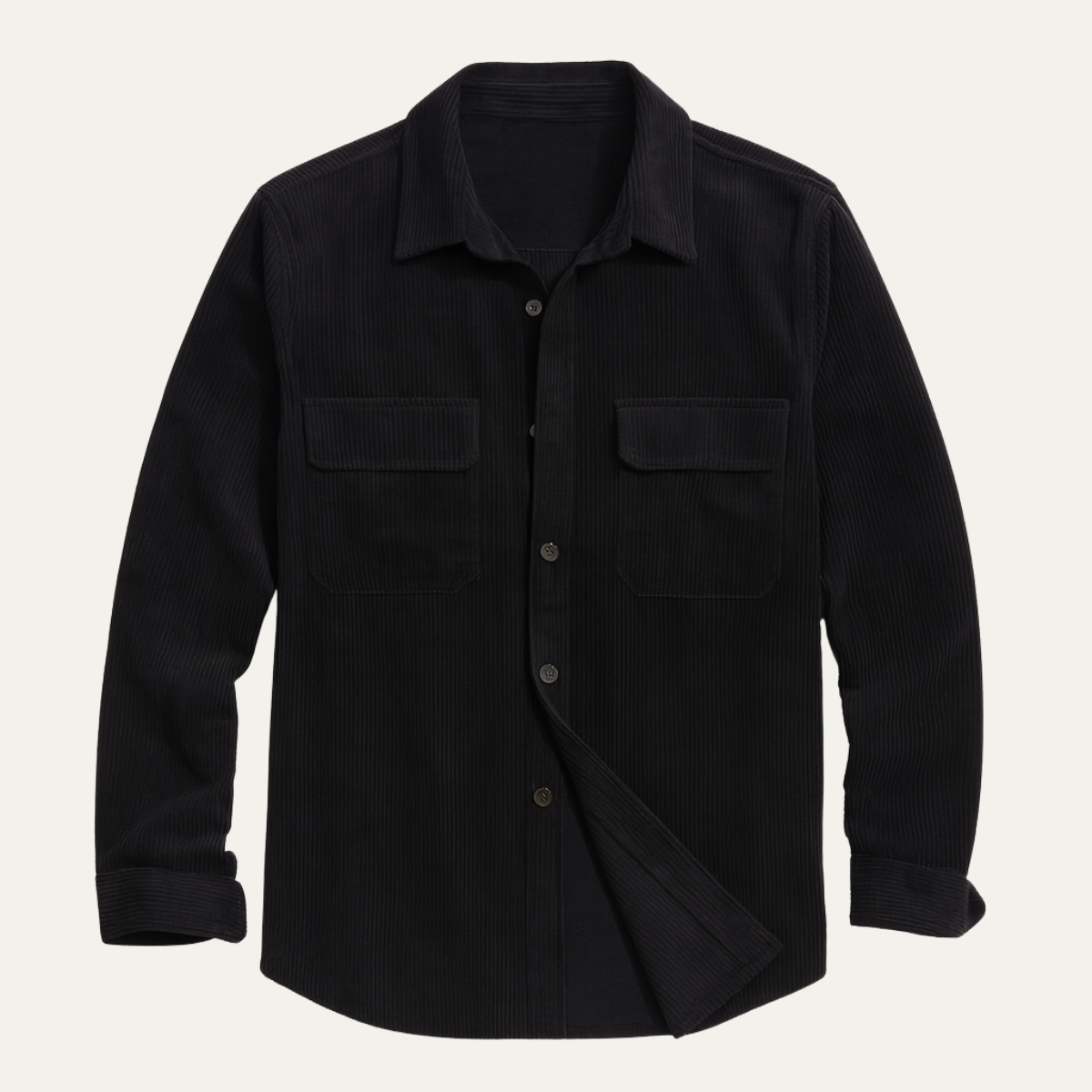 Men's Corduroy Shirt Jacket Lightweight Button Up - VibreMode