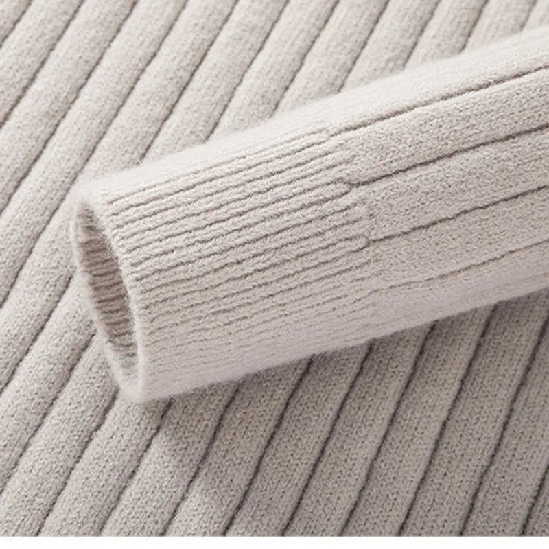 Image of Bernard | Men's Half-Zip Ribbed Sweater