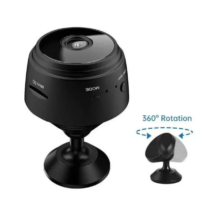 "Black HD wireless backup camera for RVs, trucks, trailers with night vision, waterproof design, perfect for safe reversing."