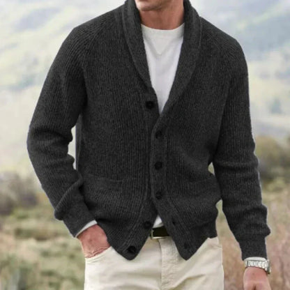 Men's Lightweight Crew Neck Spring Cardigan - VibreMode