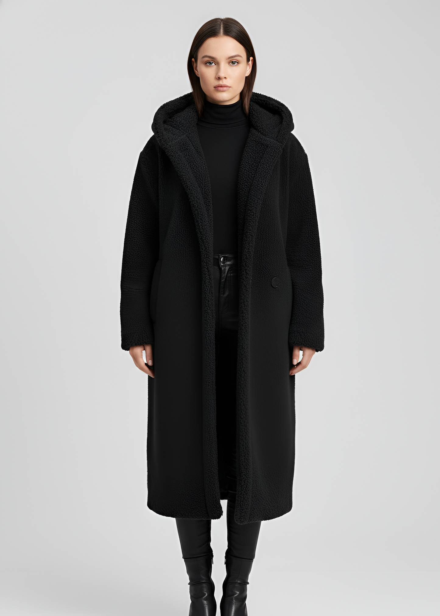 Women's Long Teddy Coat Plush Winter Parka