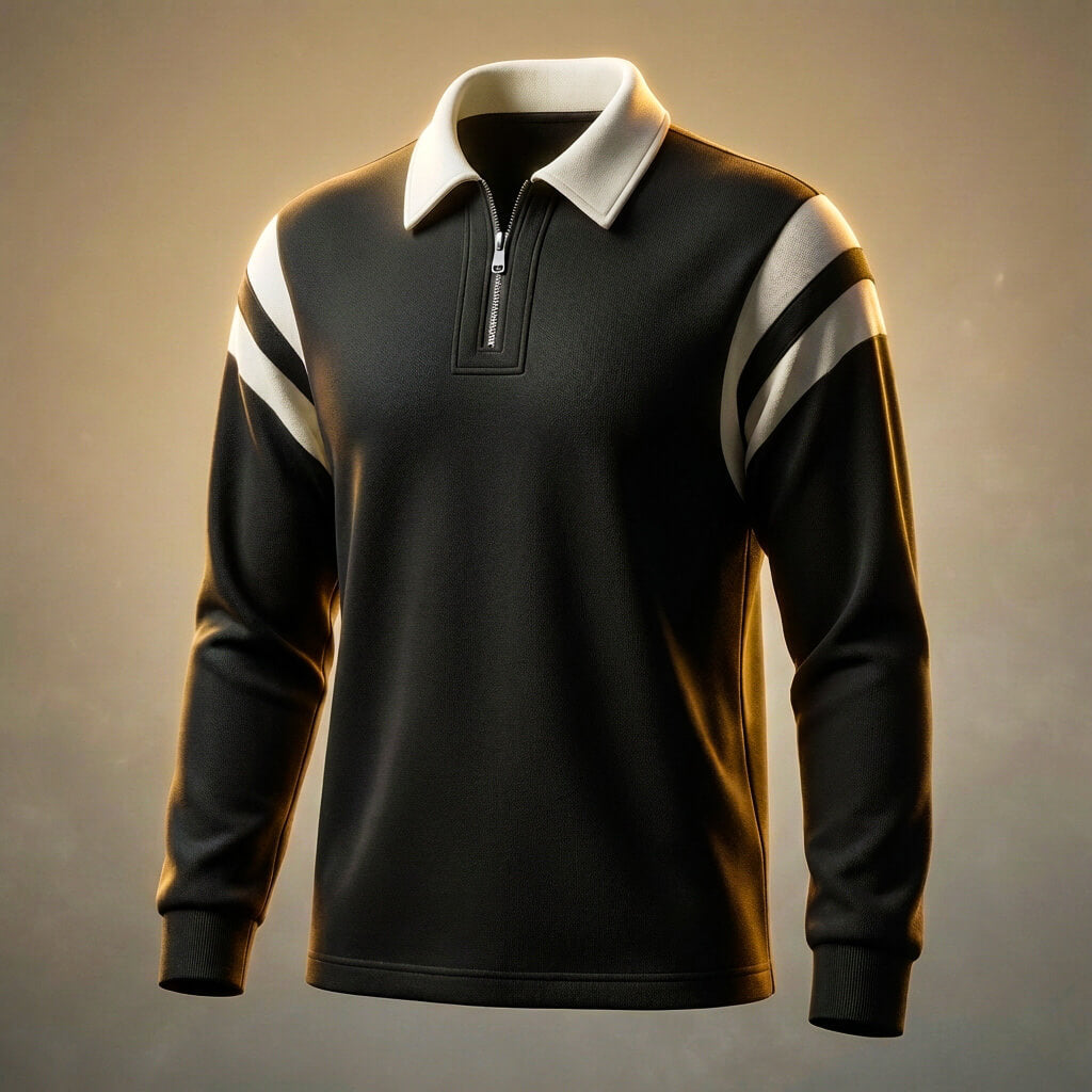 Classic Luxury Long Sleeve Polo Shirt
