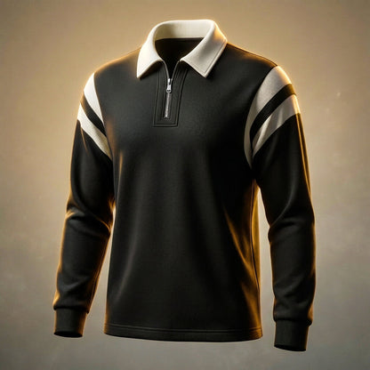 Classic Luxury Long Sleeve Polo Shirt
