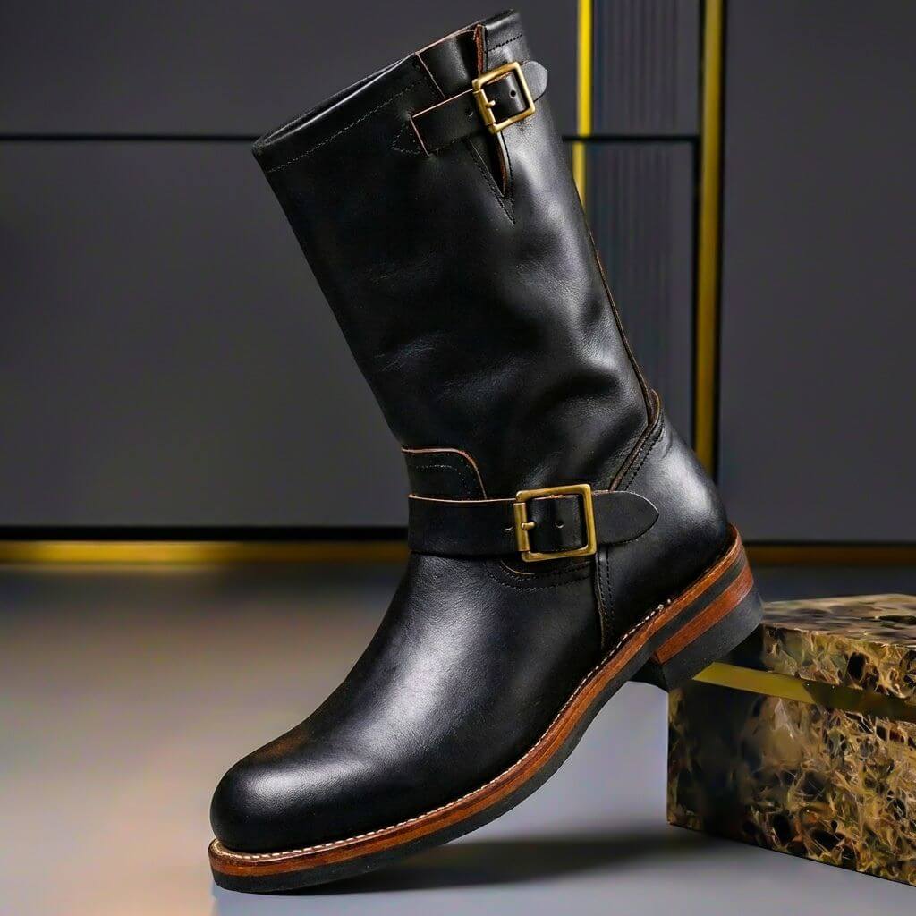 Classic Brown Distressed Leather Boots