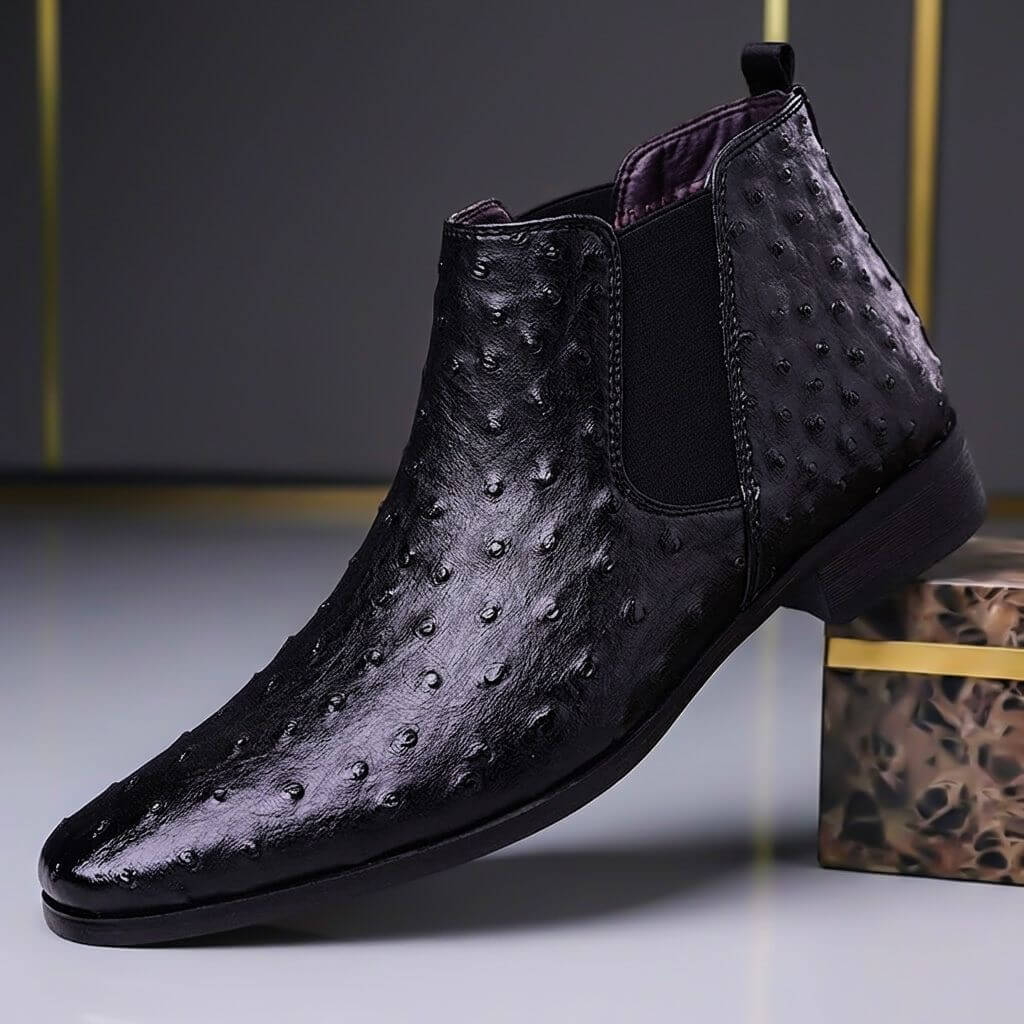 Classic Western Ostrich Leather Boots