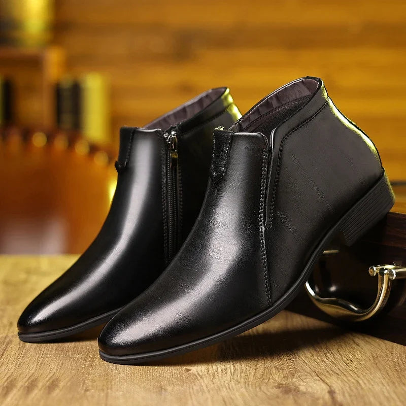 Mantova Men's Ankle Boots Pointed Toe Vintage Leather