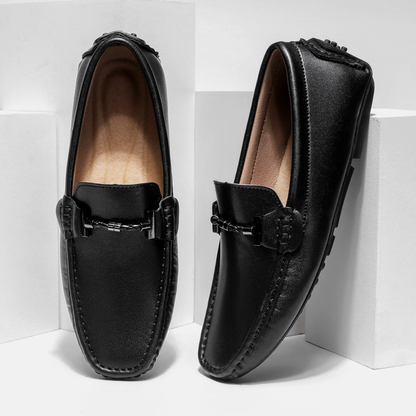 Italian Style Leather Slip On Shoes