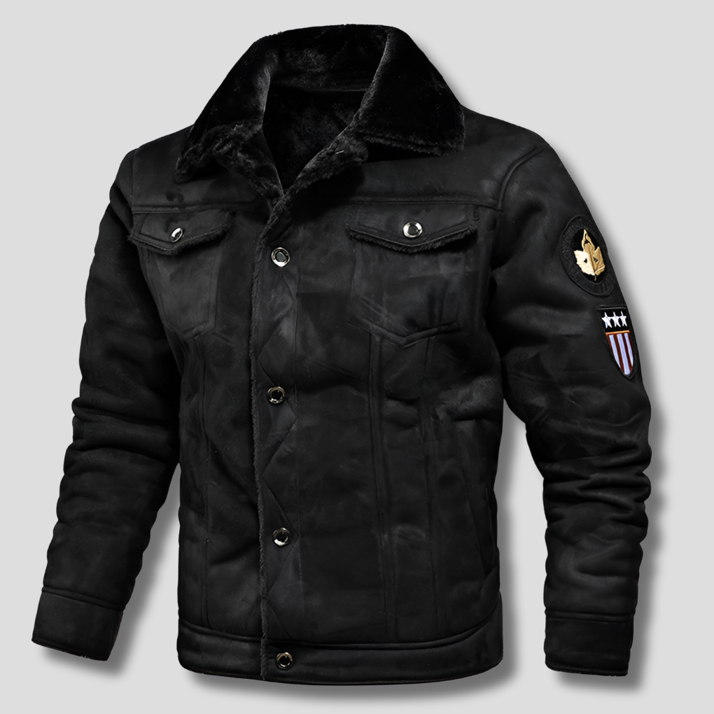 Men's Bomber Jacket Warm Classic Aviator Style - VibreMode