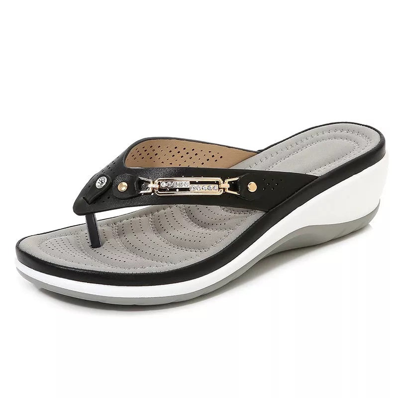 Women's Leather Sandals Arch Support Soft Cushion