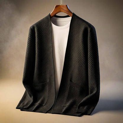 Cozy Textured Open Front Cardigan