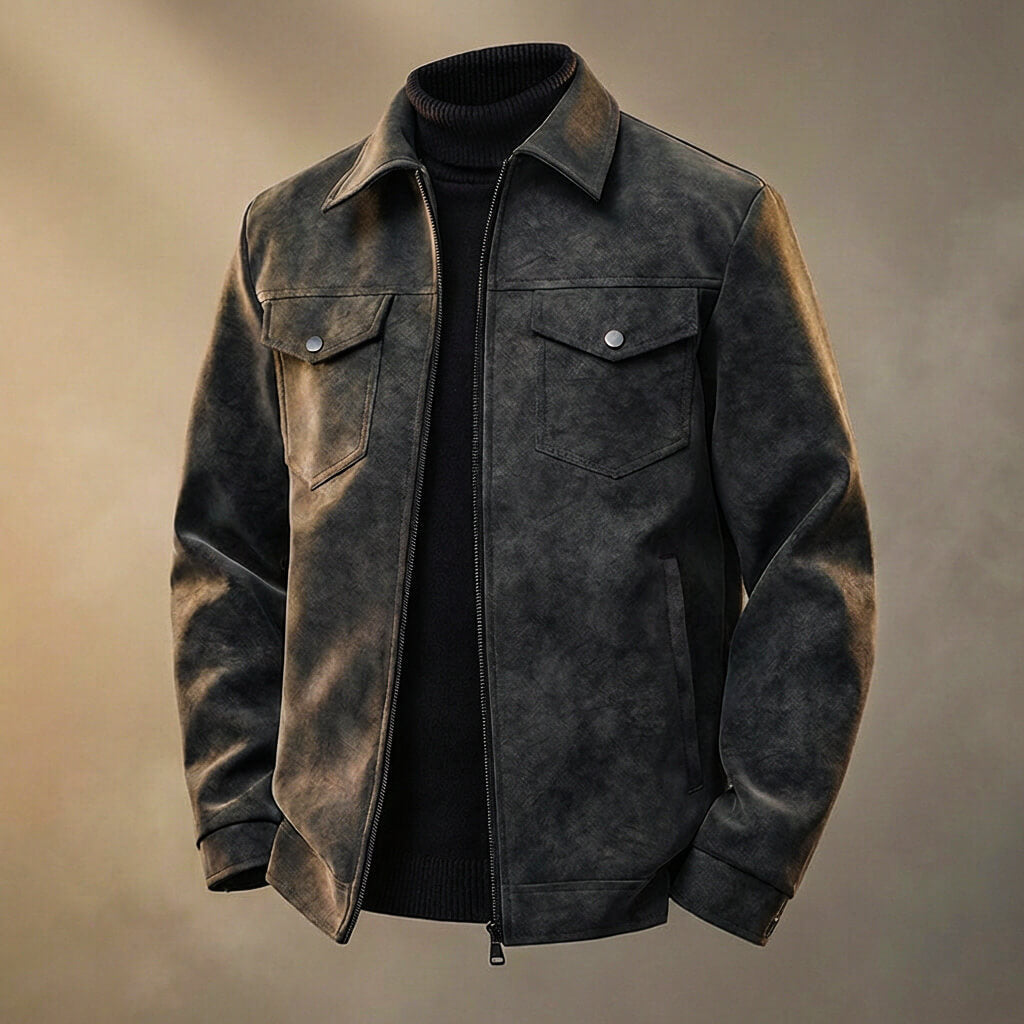 Classic Vintage Brown Leather Jacket