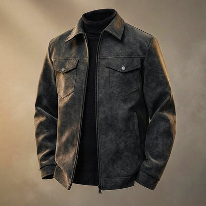 Classic Vintage Brown Leather Jacket