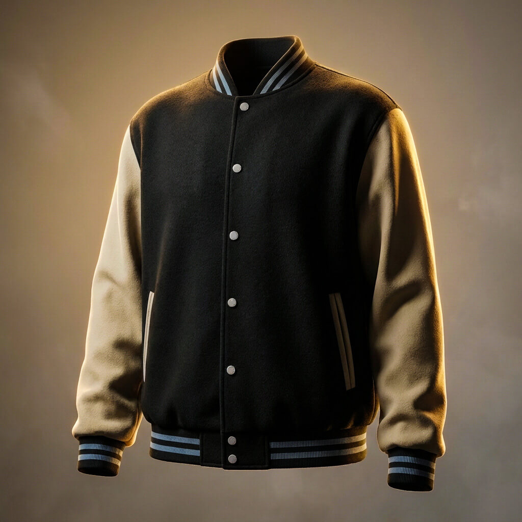 Luxury Wool Pilot Bomber Jacket
