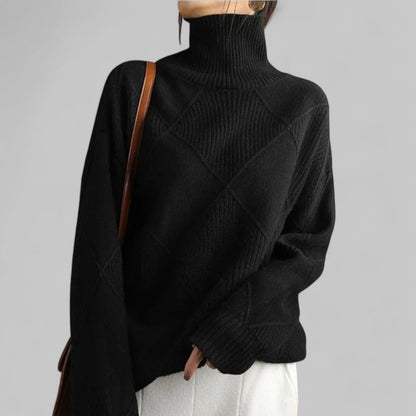 Warm Women's Crew Neck Long Sleeve Winter Sweater - VibreMode