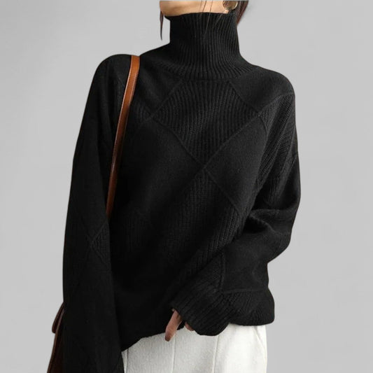 Warm Women's Crew Neck Long Sleeve Winter Sweater - VibreMode