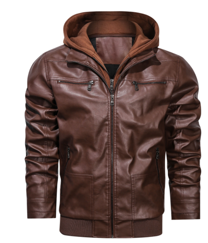 Men's Hooded Bomber Jacket Zip Up - VibreMode