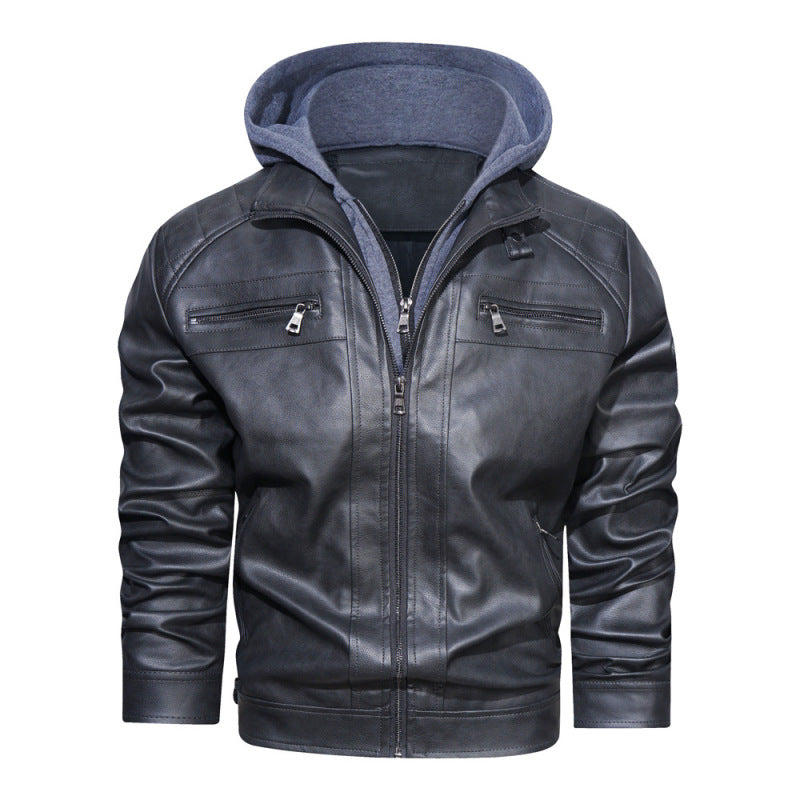 Image of Blaine | Men's Hooded Zip-Up Bomber Jacket