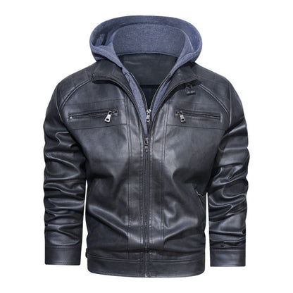 Image of Blaine | Men's Hooded Zip-Up Bomber Jacket