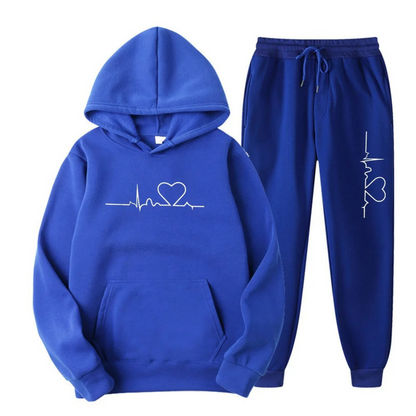 Cozy Ladies Snowflake Hoodie Sweat Suit