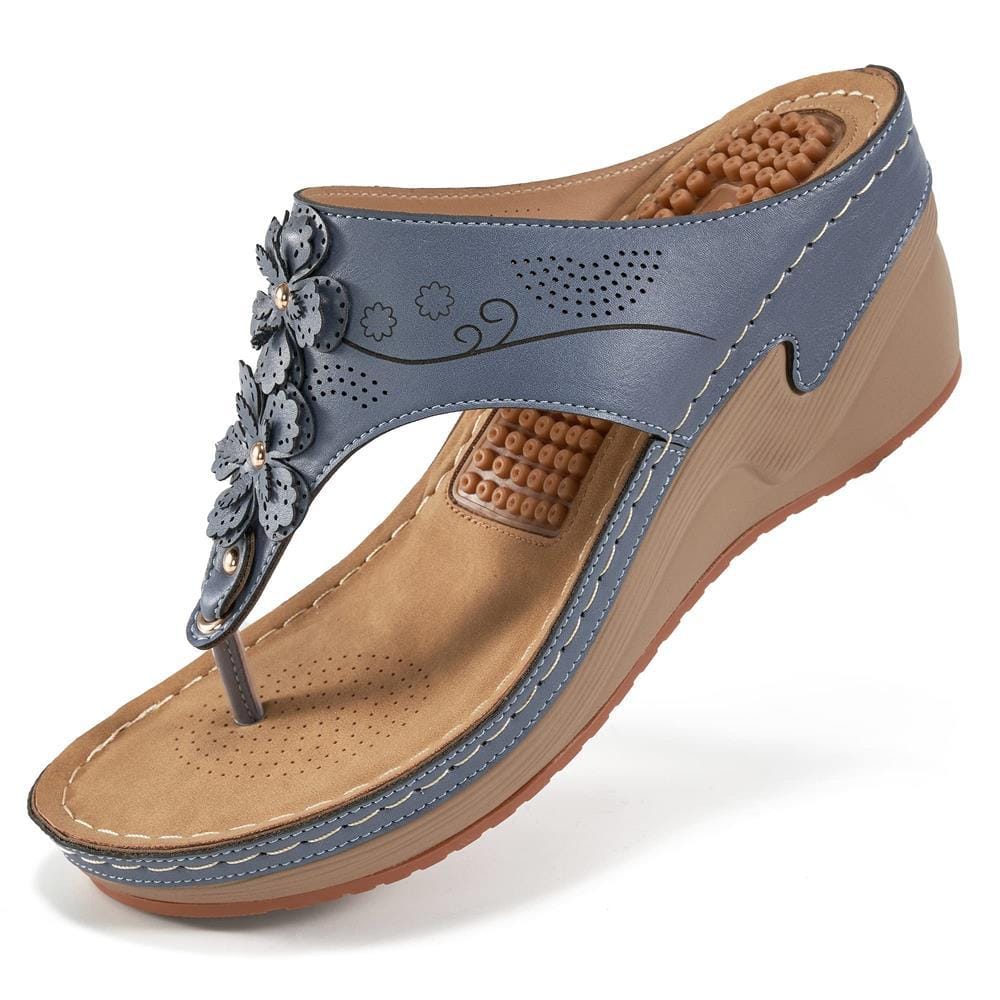 Comfortable Arch Support Wedge Thong Sandals