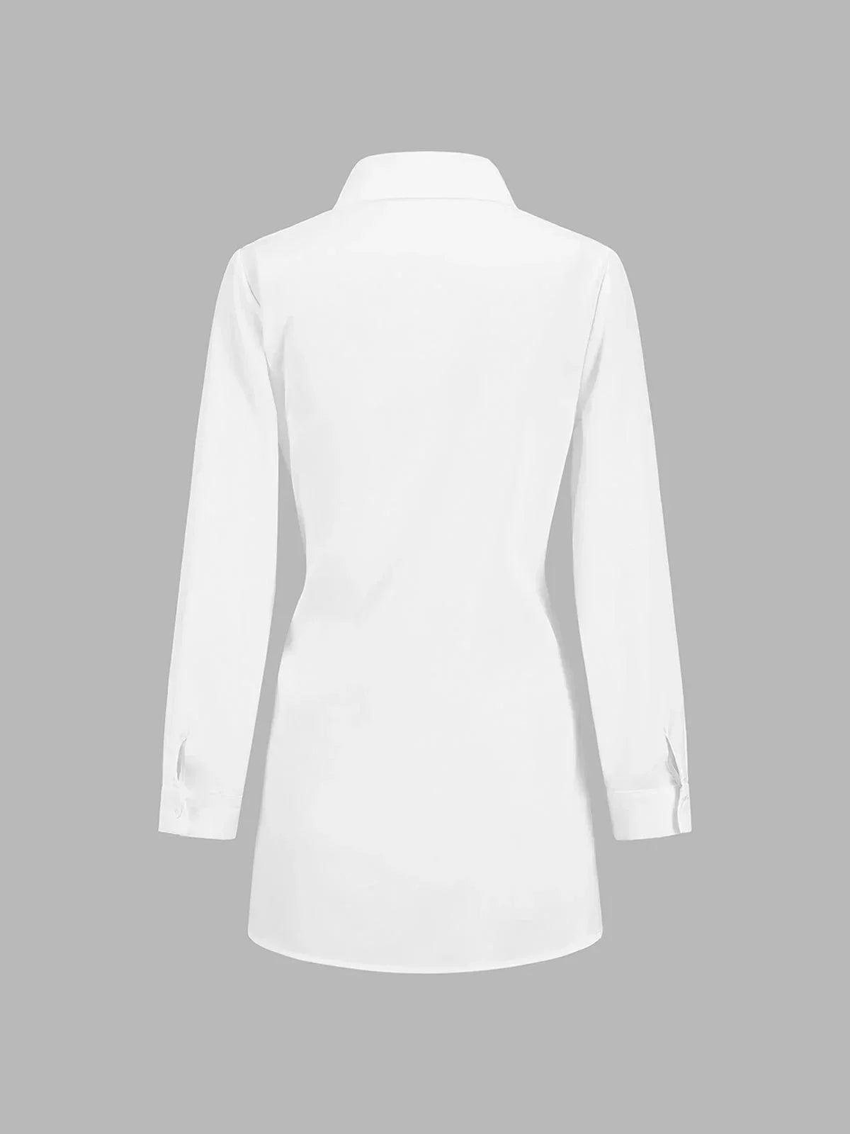 Women's Oversized Long Sleeve Shirt With Tie Waist