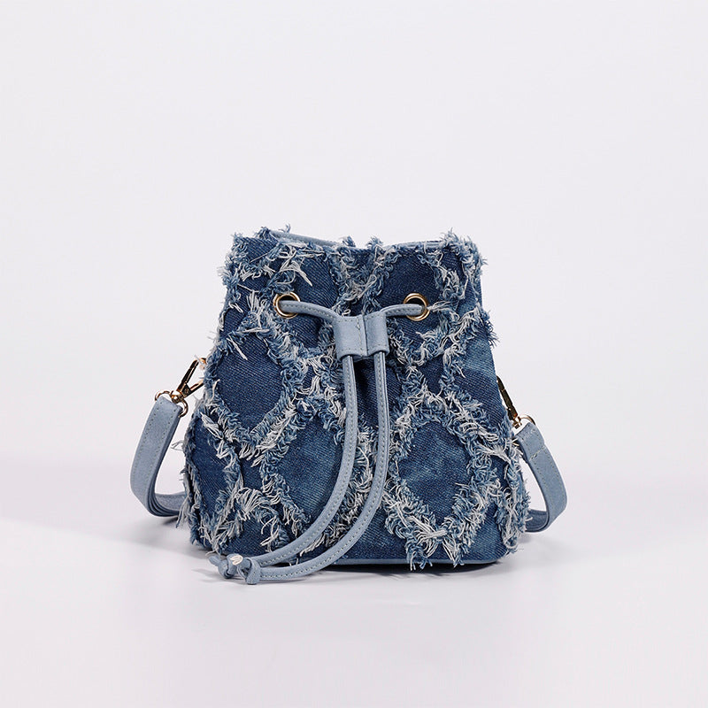 Women's Denim Bucket Bag - VibreMode
