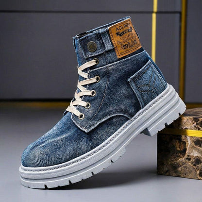 Classic Blue High Top Sneakers - VibreMode