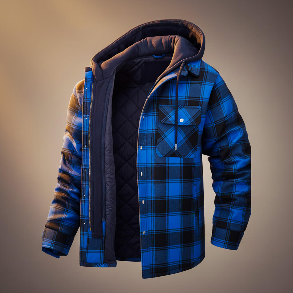 Classic Flannel Hooded Coat