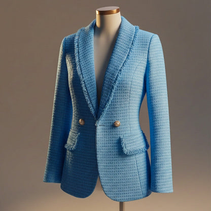 Luxury Textured Women's Blazer - VibreMode