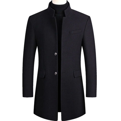 Men's Long Formal Coat Timeless Elegance - VibreMode