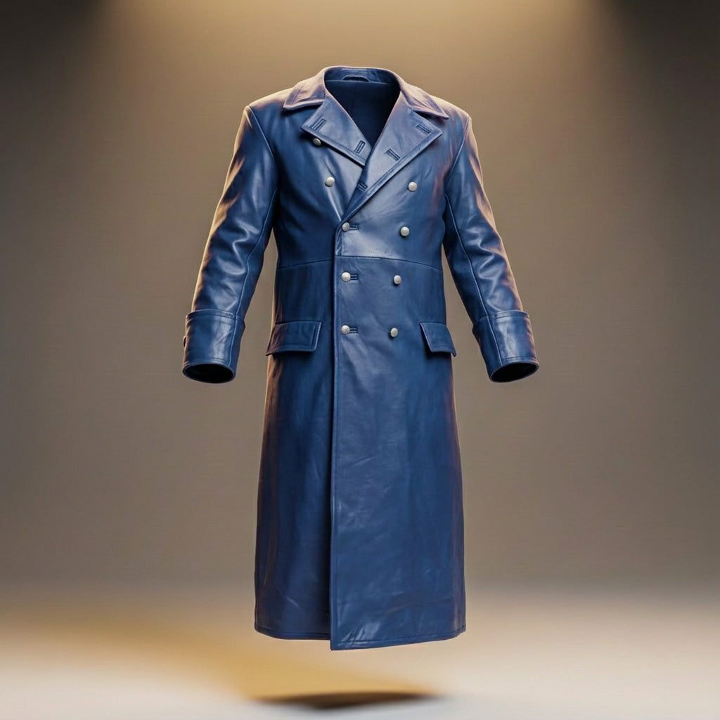 Classic Genuine Leather Trench Coat
