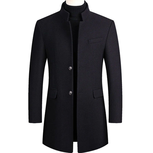 Alexander Men's Formal Long Coat Timeless Elegance - VibreMode