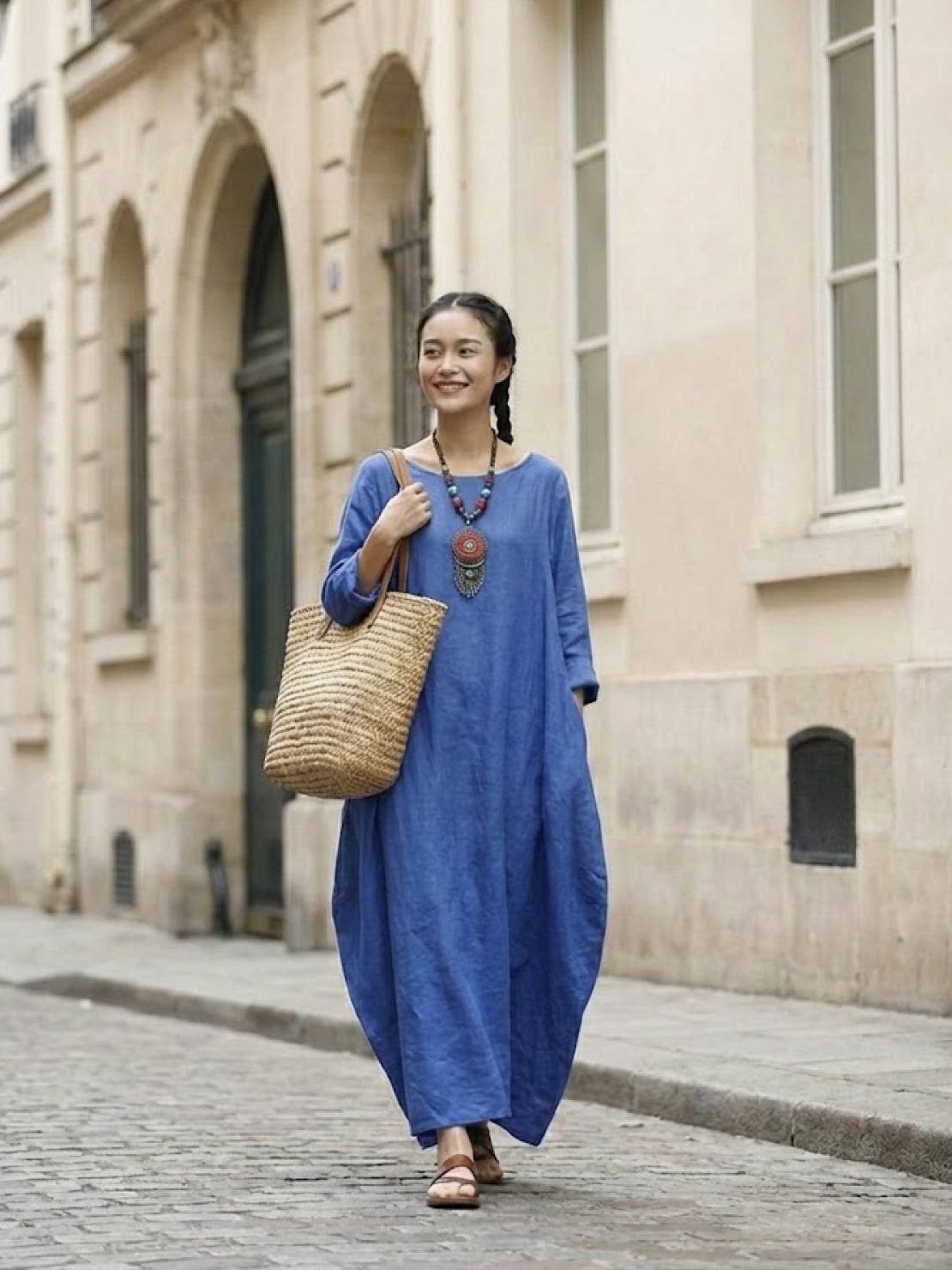 Serena | Ladies Loose Fit Floral Maxi Dress