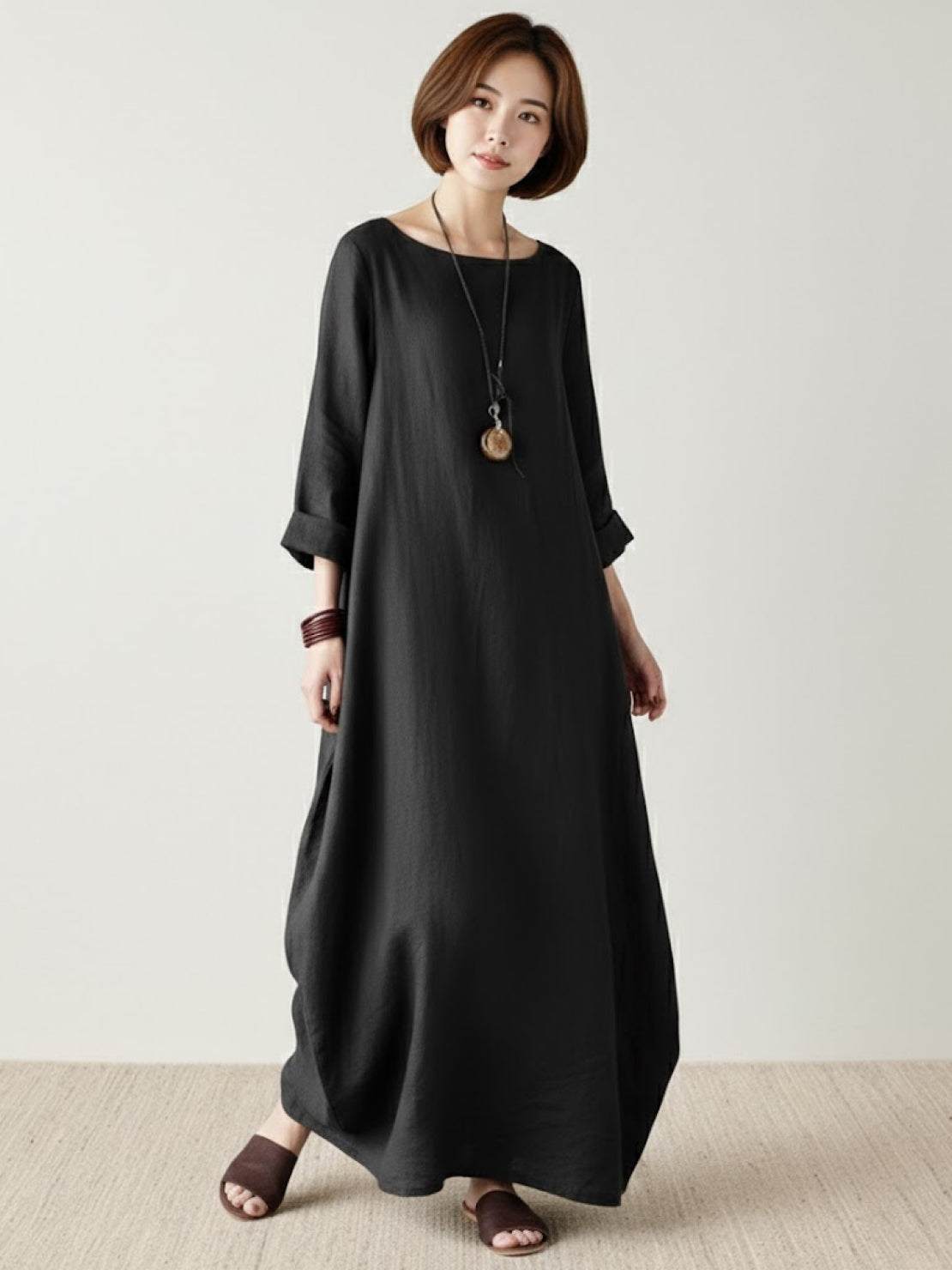 Serena | Ladies Loose Fit Floral Maxi Dress