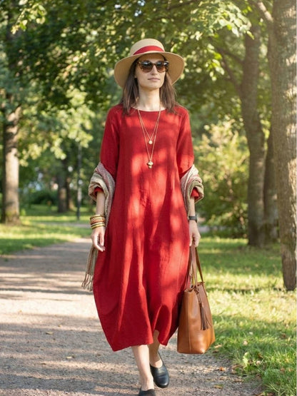 Serena | Ladies Loose Fit Floral Maxi Dress