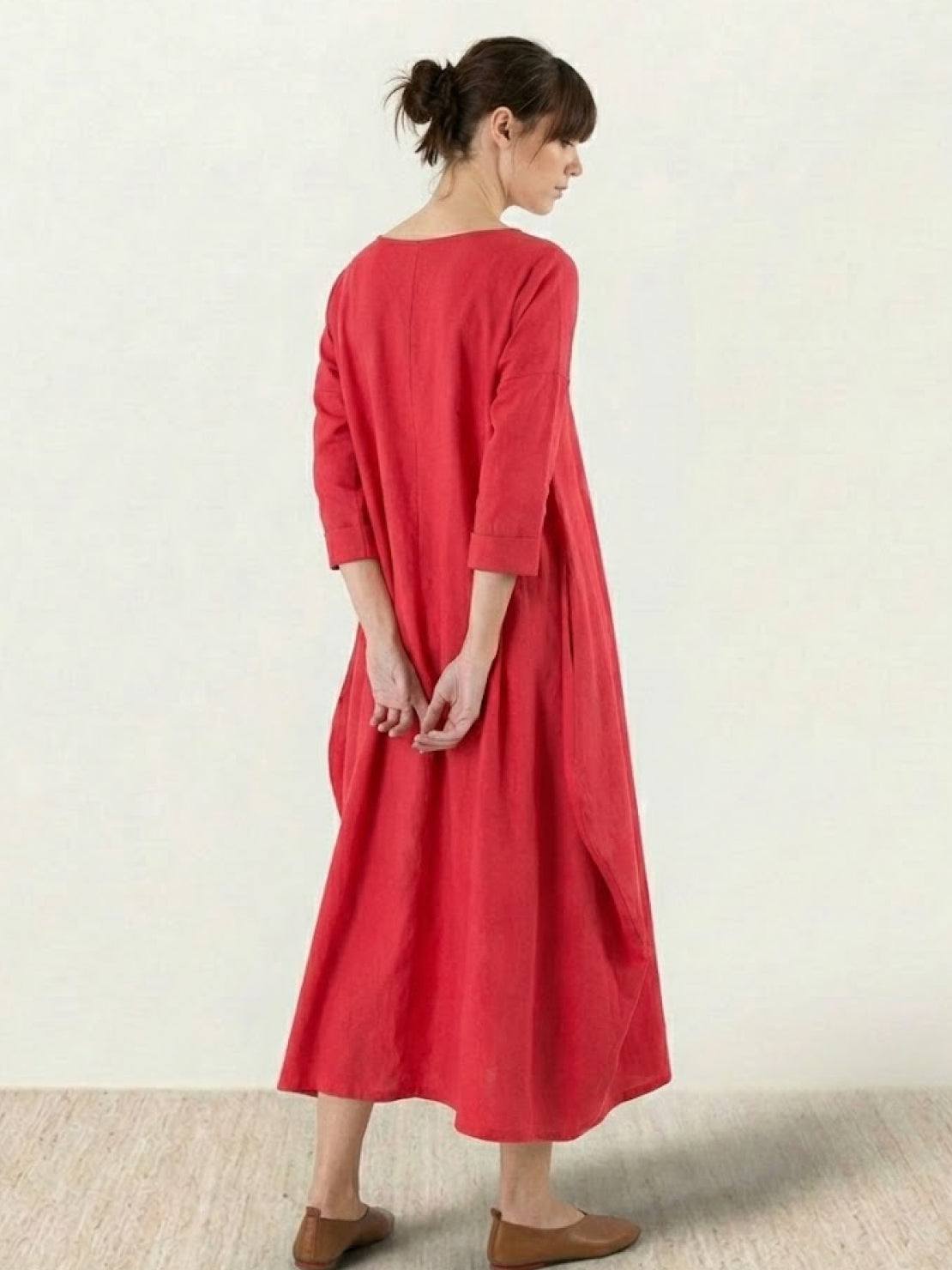 Serena | Ladies Loose Fit Floral Maxi Dress