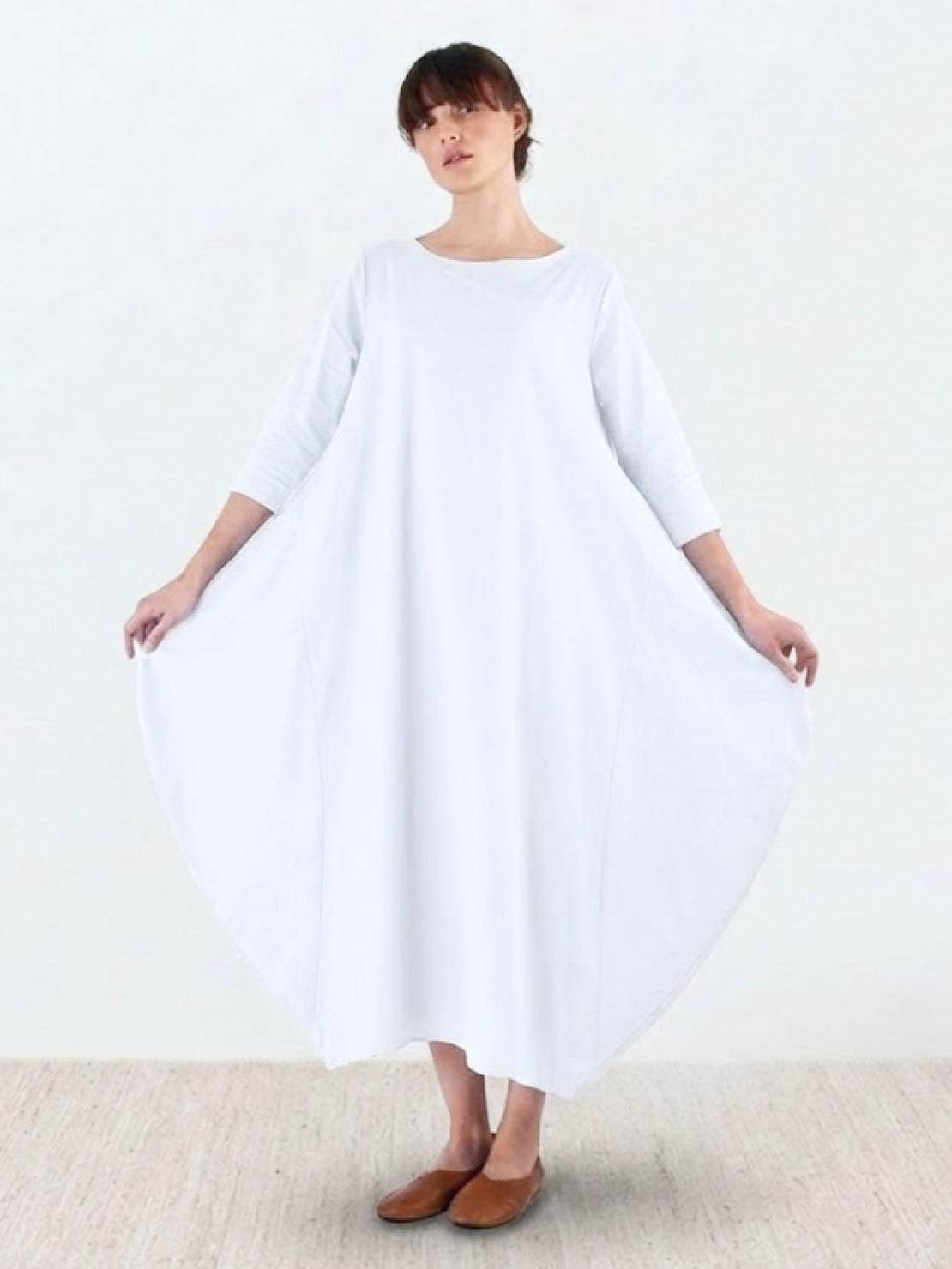 Women's Boho Maxi Dress 3/4 Sleeves Oversized