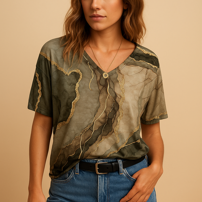 Women’s boho style airy top with a loose fit and refined details, ideal for summer festivals, casual days, and relaxed outfits.